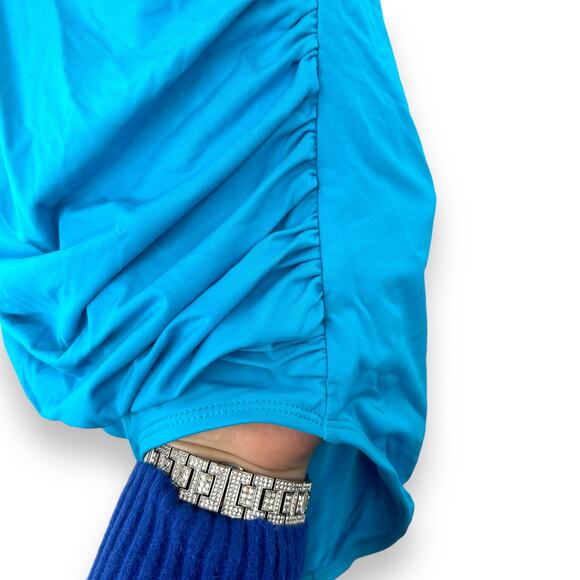 NEW Anne Cole Twist Front Halter One Piece Swimsuit Size 6 Cerulean Blue Bandeau - Picture 5 of 12